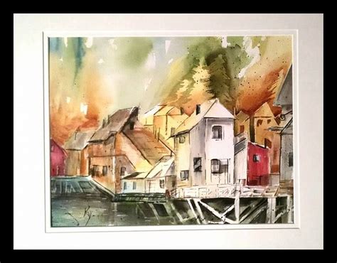 Watercolor Piece My Art Ketchikan Waterfront Ketchikan Watercolor Art