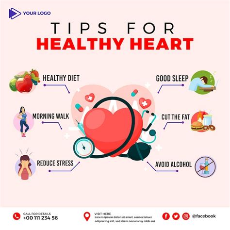 Premium Vector Healthy Heart Infographic And Social Media Post