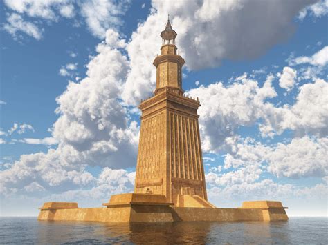 Der Leuchtturm Von Pharos Alexandria Die Sieben Weltwunder Der Antike