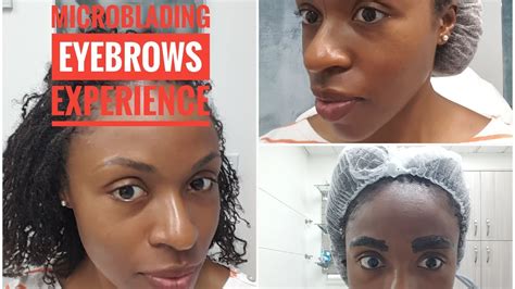 197 Beauty My 3d Eyebrow Microblading Experience On Dark Skin Youtube