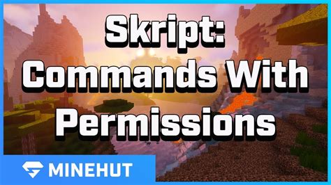 How To Make Custom Commands With Permissions With Skript Minehut 101