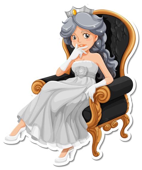 premium vector beautiful princess cartoon character sticker
