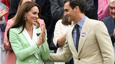 Roger Federer Breaks Royal Protocol With Kate Middleton At Wimbledon Sky News Australia