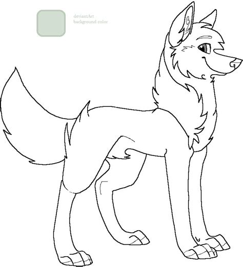 Mspaint Friendly Male Wolf Lineart Reupload By Birritan On Deviantart