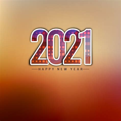 Free Vector Happy New Year 2021 Decorative Text Background