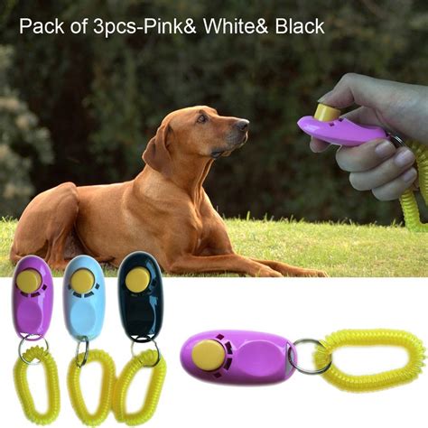 Bseen B Seen Pet Clicker Pack Of 3 Dog Training Button Clicker With