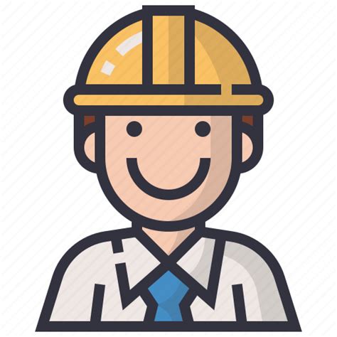 Avatars Character Construction Engineer Man Profession User Icon