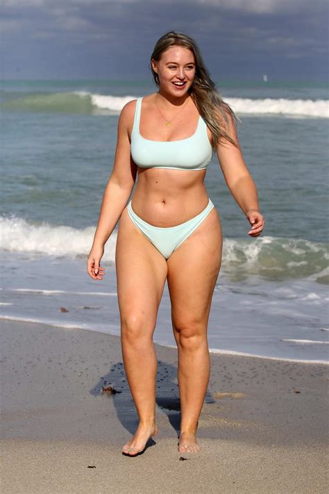 Iskra Lawrence Is All Smiles As She Enjoys A Beach Day In A Pastel Blue