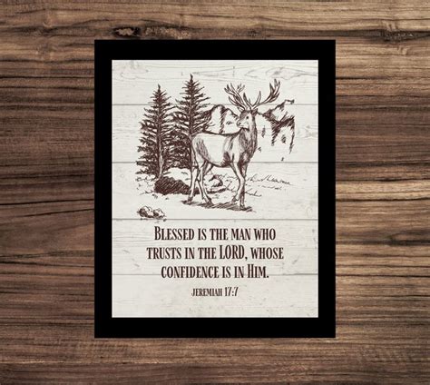 Father S Day Gift Jeremiah Blessed Is The Man Etsy Christian