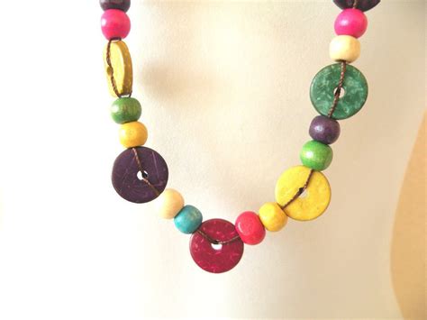 multicolor luau lei party beaded ethnic hawaiian chain chunky 60 necklace b2