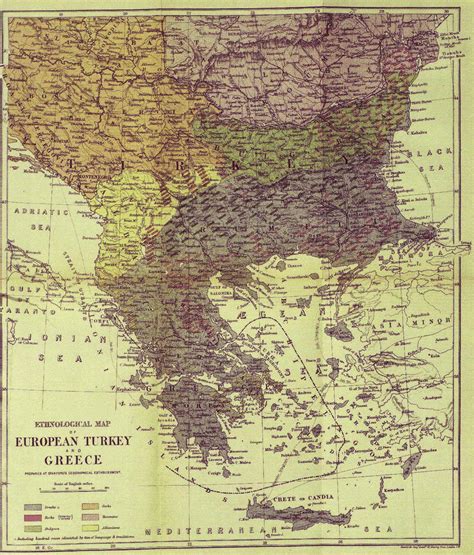 Carte Ethnographique De Turquie Deurope Et De La Grèce Publiée à