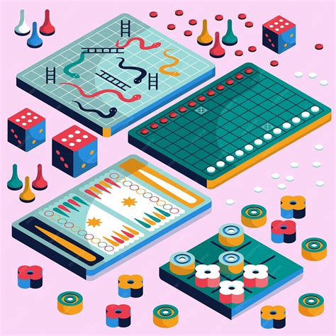 Premium Vector Board Game Set Isometric Design