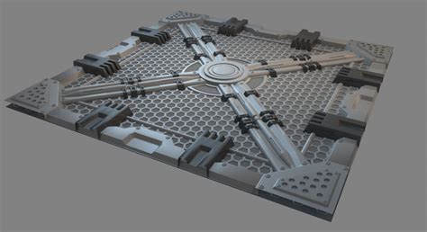 Sci Fi Themed Floor Tile Spaceship Interior Futuristic Interior Sci