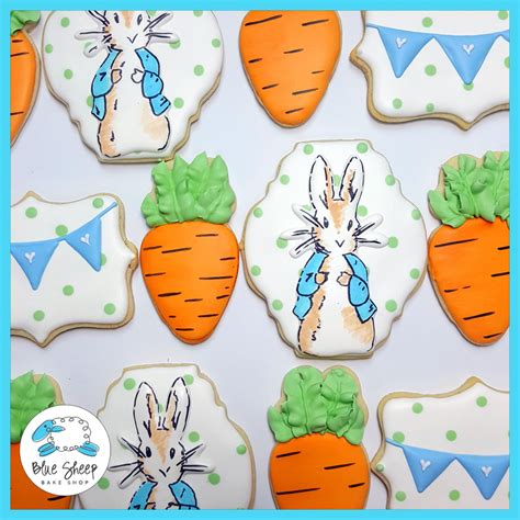 Peter Rabbit Custom Cookie Favors Blue Sheep Bake Shop