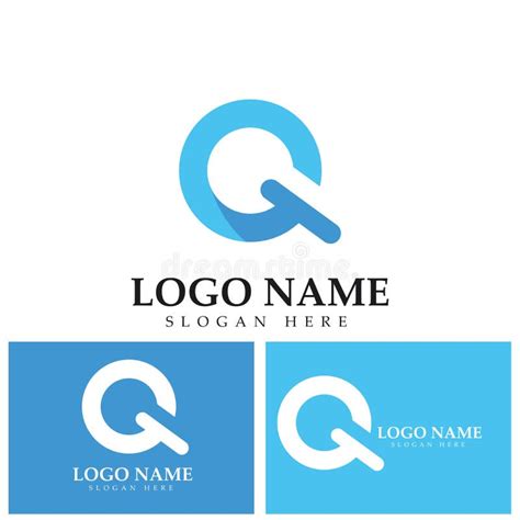 Blue Letter Q Logo Template Vector Stock Vector Illustration Of Sign