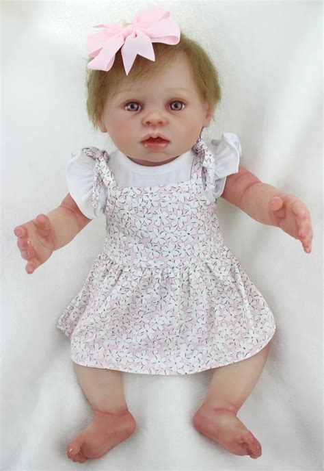 43cm Full Body Vinyl Silicone Reborn Baby Dolls Realistic Lovely Girl
