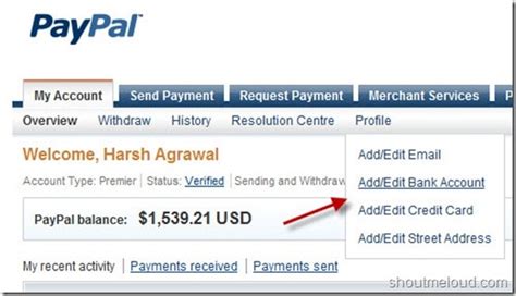 Can send money through paypal credit card. PayPal Added Auto Withdrawal to Bank Account For Indian Users
