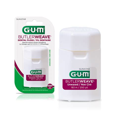 Gum Butlerweave Floss Unwaxed 183m London Drugs