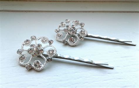 Rhinestone Bobby Pins Crystal Hair Pins Decorative Jeweled