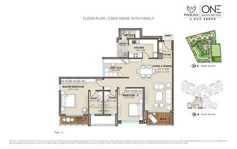 Floor Plan 2 Bhk Of Luxury Residential Flats In Bangalore Phoenix