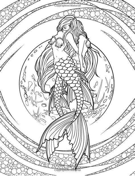 Mermaid Adult Coloring Pages At Free Printable