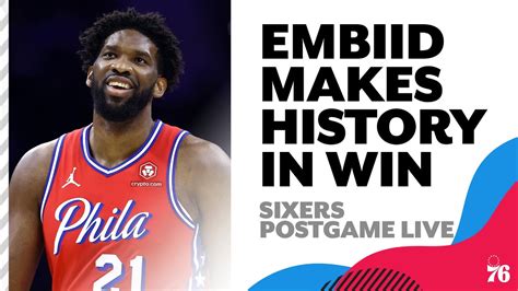 Embiid Makes History In Sixers Blowout Win Over Pistons Sixers Postgame Live Youtube