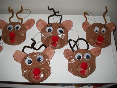 Crushed Can Reindeer Ornaments Childrens Christmas Crafts Easy