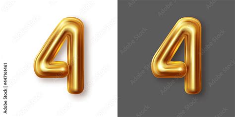 Metallic Gold Numeral Symbol 0 Creative Vector Illustration Stock