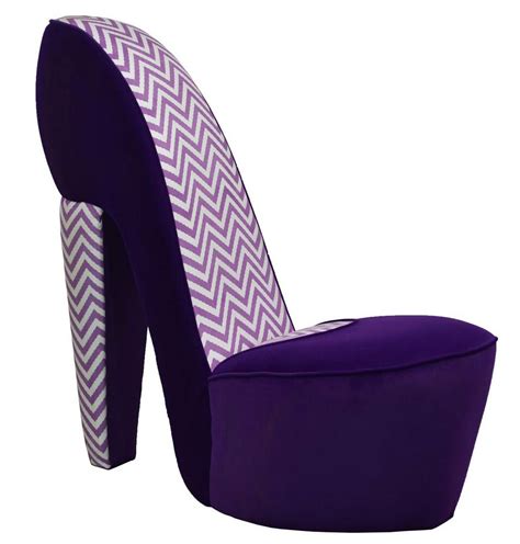 Verkaufe hier meinen stuhl in. High Heel Shoe Chair: Purple Chevron | eBay