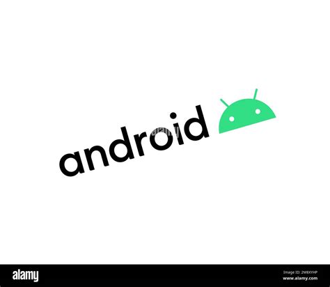 Android Operating System Rotated Logo White Background Stock Photo