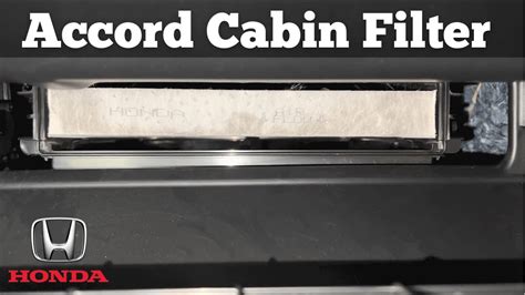 How To Change A 2018 2022 Honda Accord Cabin Air Filter Remove