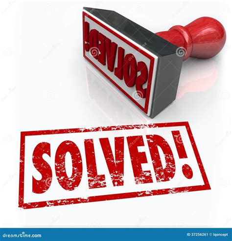 Solved Stamp Solution To Problem Challenge Overcome Stock Illustration