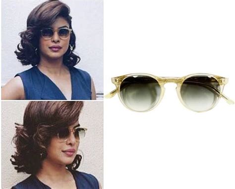 Get This Look Priyanka Chopra Looks Chic In Liquid Gold Dc Round Sunglasses By Kanika Goyal