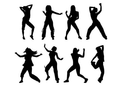 Set Of Zumba Silhouettes Download Free Vectors Clipart Graphics
