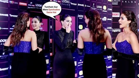 Ananya Pandey Cute Conversation With Kriti Sanon At Bollywood Hungama Style Icons Awards 2023