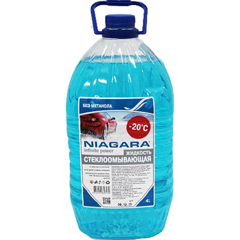 Жидкость омывания стекол Niagara 4 л незамерзайка до 20 без метанола