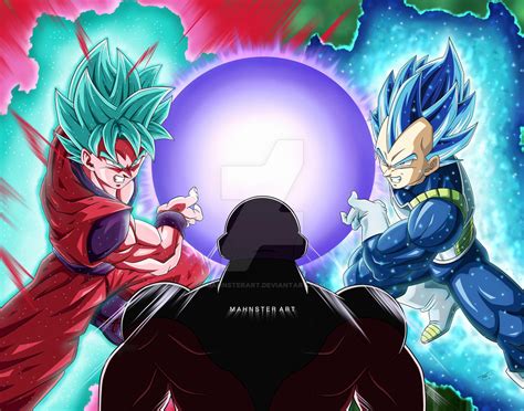 Dragon ball super is attempting to recapture the nostalgia of this moment (and of previous installments in the dragon ball series overall) by revisiting some (110), goku and the mysterious and imposing jiren finally squared off. Goku and Vegeta vs Jiren! by MahnsterArt on DeviantArt