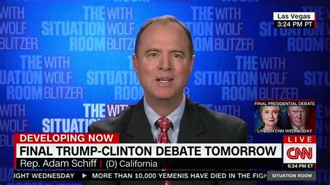 Rep Schiff On Cnn To Discuss Sec Clinton Debate Youtube