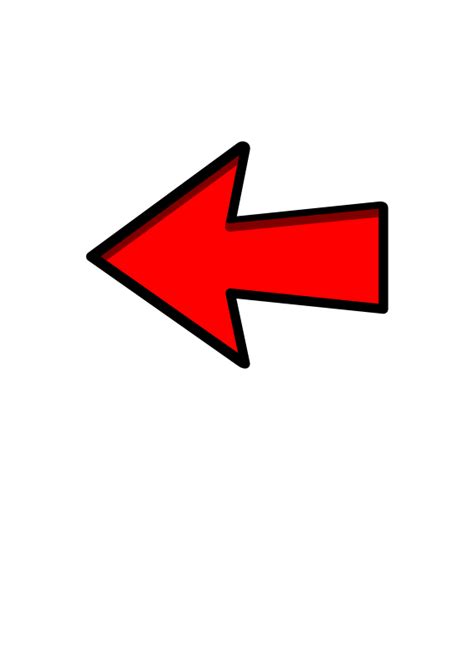 Free Clipart Red Arrow Left Pointing Symbolicm