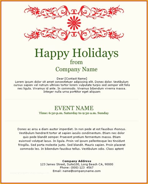 Christmas Email Invitations Templates Free Of Email Holiday Party