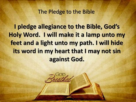 Ppt The Pledge To The Bible Powerpoint Presentation Free Download