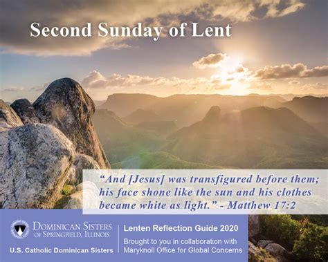 Second Sunday Of Lent March 8 2020 Dominican Sisters Of Springfield