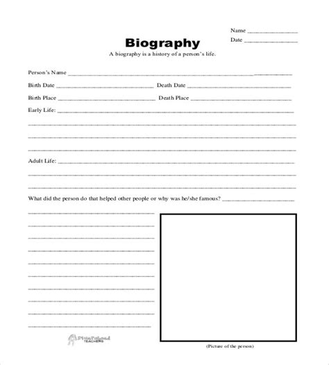 28 Biography Templates Doc Pdf Excel Free And Premium