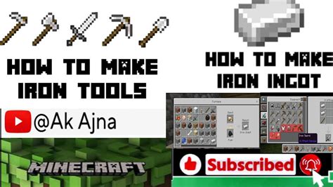 Minecraft How To Make Iron Tools And Iron Ingot Minecraft Pe