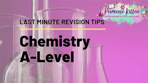 Consultez notre offre de voyages last minute pas chers et réservez directement ! Last Minute Revision Tips for A-Level Chemistry - YouTube