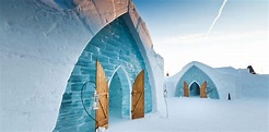 The Ice Hotel (Hôtel de Glace) near Quebec City, Canada is the first ...