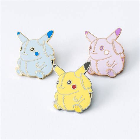 Pikachu Plush Pin Pokemon Pin Hard Enamel Etsy