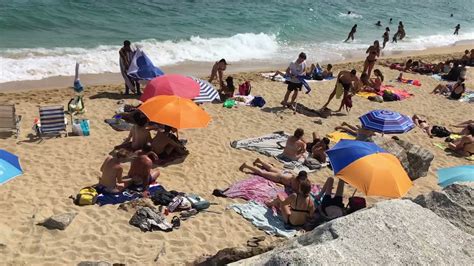 Barcelona Playa De Montgat Nord Walking Tour In July 2021 Spain Beach Walk Youtube