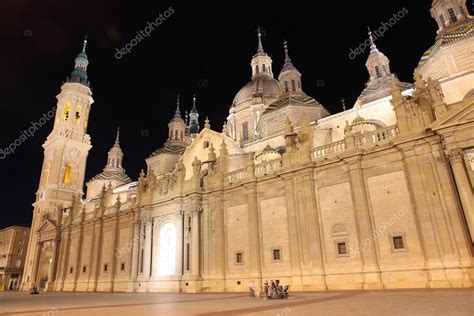 Our Lady Of The Pillar Basilica Zaragoza Spain Stock Photo By