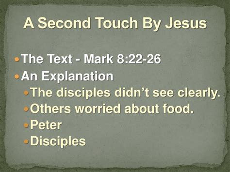 Ppt A Second Touch By Jesus Powerpoint Presentation Free Download